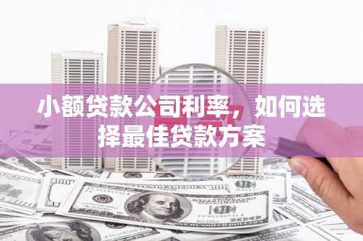余姚小额贷款公司利率，如何选择最佳贷款方案