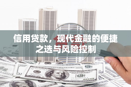 余姚信用贷款，现代金融的便捷之选与风险控制