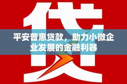 余姚平安普惠贷款，助力小微企业发展的金融利器